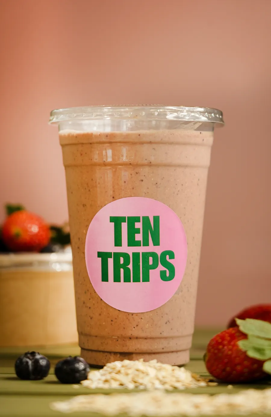 Nutty Buttery peanut butter berry smoothie at Ten Trips Cafe Kandivali East Mumbai