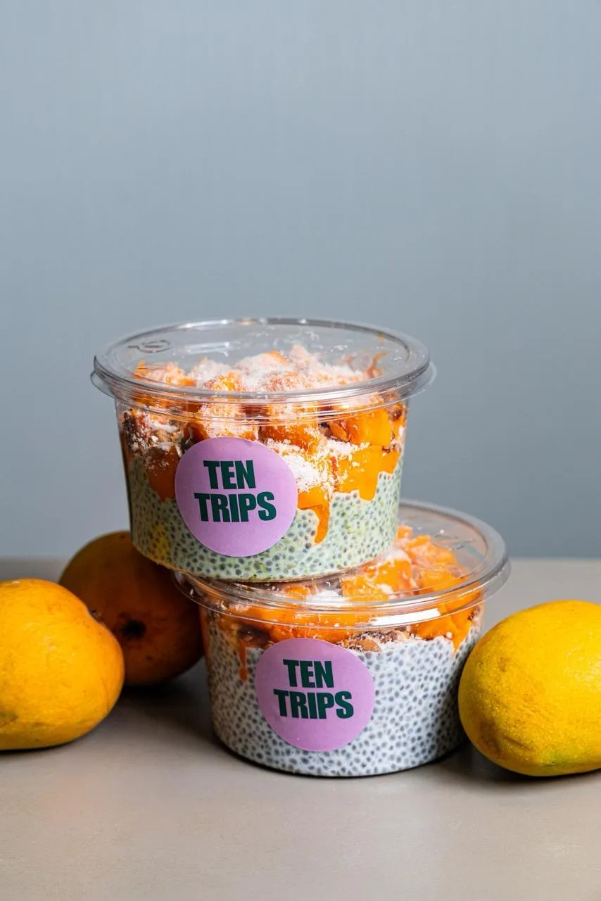 Ten Trips Cafe mango matcha latte drink Kandivali East Mumbai