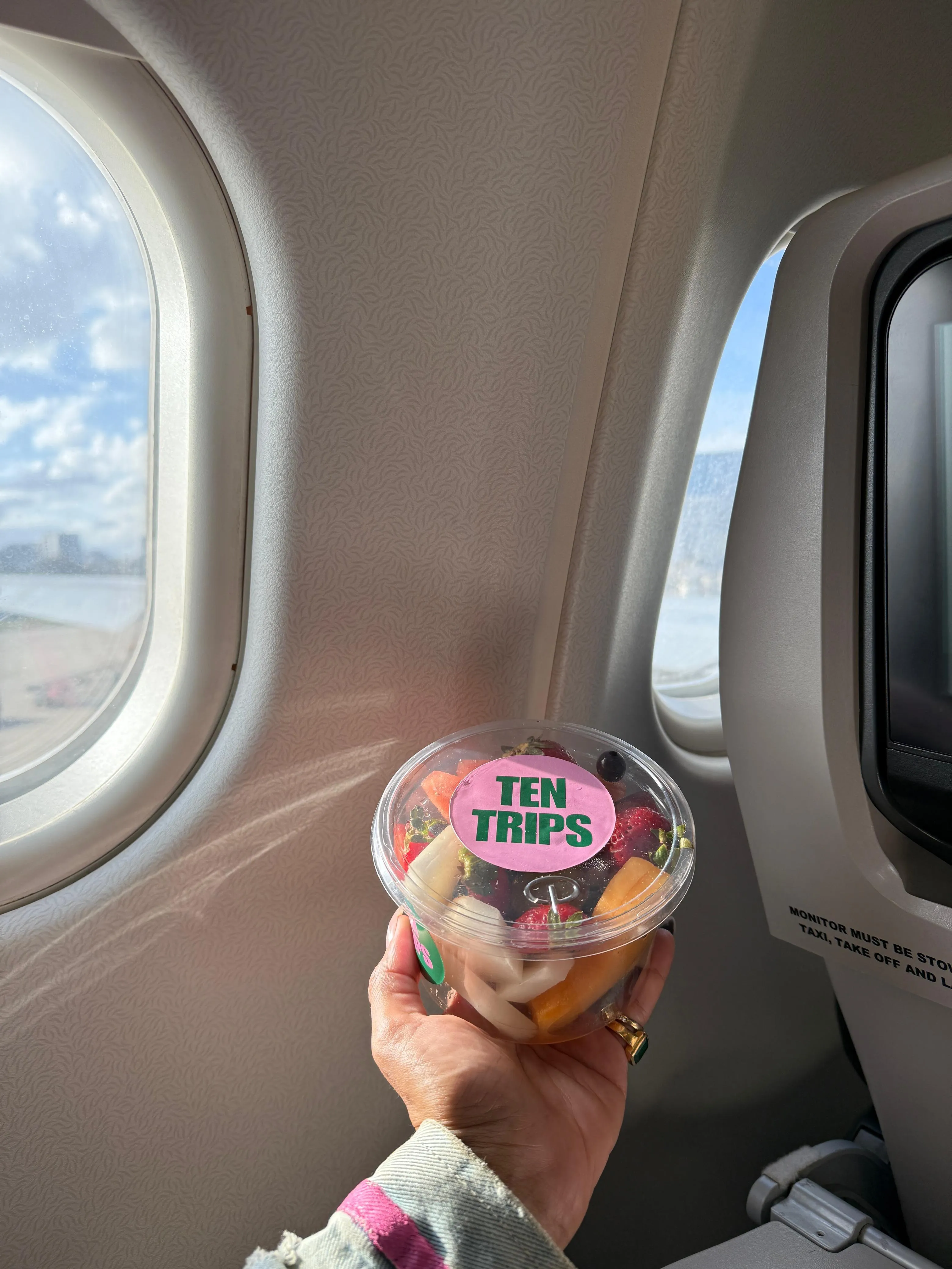 Ten Trips Cafe travel bowl with fresh ingredients
